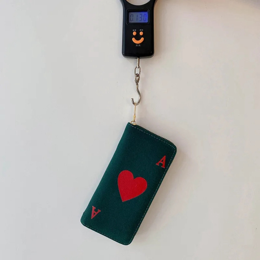 Playing Card Pattern Wallet In Green - Picture 3 of 8